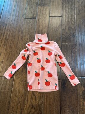 Mini Boden Pink Girls Top with Red Accent